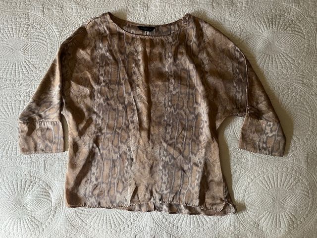 Blusa Javier Simorra Marrón Estampada