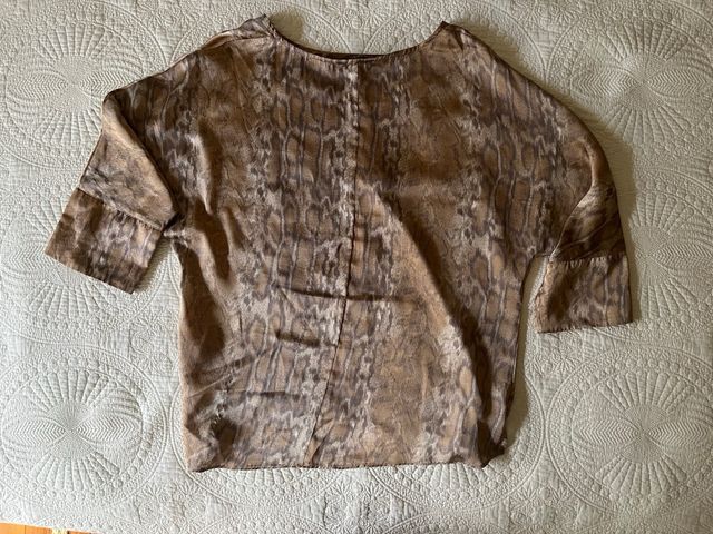 Blusa Javier Simorra Marrón Estampada