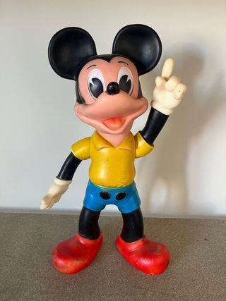 FIGURA MICKEY MOUSE GOMA ANTIGÜEDAD FAMOSA