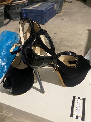 Scarpe con tacco nero donna