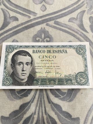 Billete 5 Pesetas Banco de España 1951