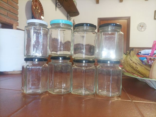 Frascos de cristal esmerilado para mermeladas