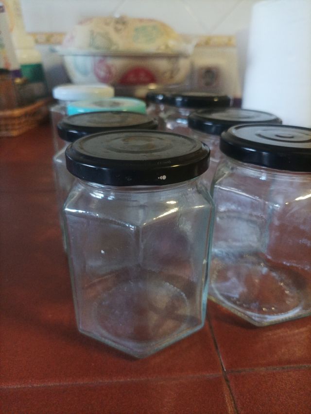 Frascos de cristal esmerilado para mermeladas