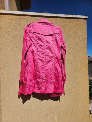 Gabardina niña rosa