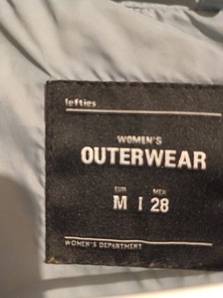 Chaleco acolchado azul talla M con capucha