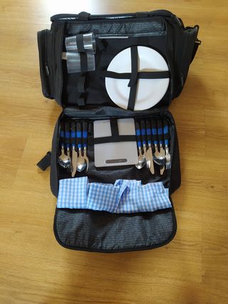 Bolso isotérmico para picnictodos los acesorios