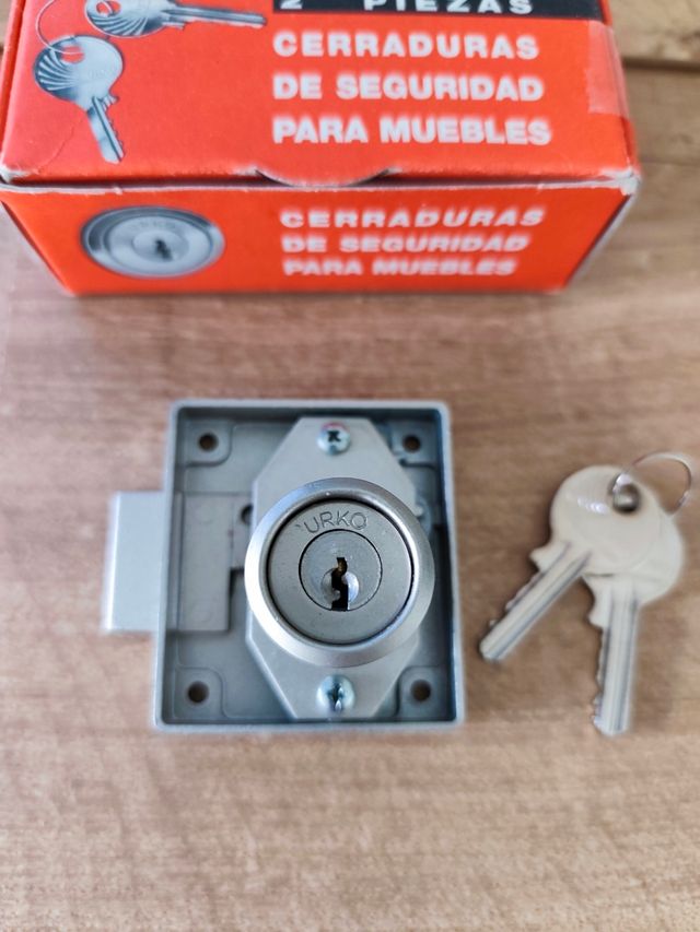 Cerradura Seguridad Muebles + 2 Llaves