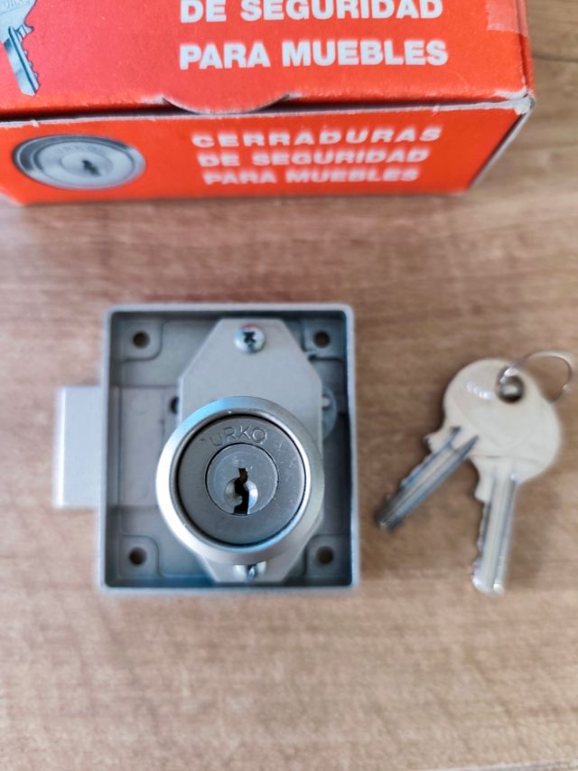 Cerradura Seguridad Muebles + 2 Llaves