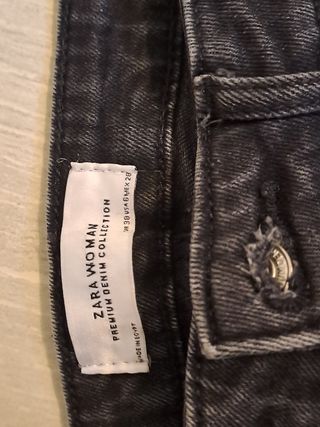 Jeans Zara Donna Taglia 38 Neri Strappati