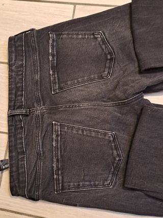 Jeans Zara Donna Taglia 38 Neri Strappati