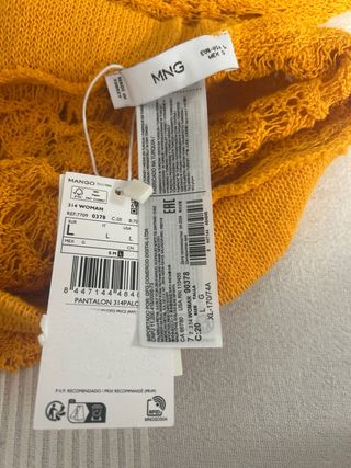 Pantalón de ganchillo naranja