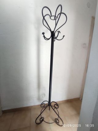 Consola, espejo y perchero de forja