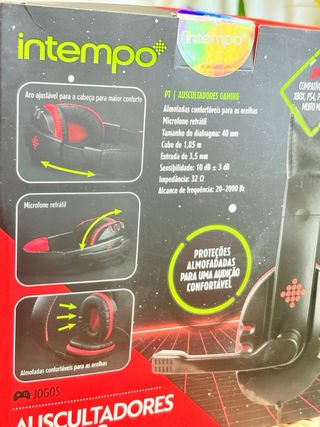 Auscultadores Gaming Intempo com Microfone