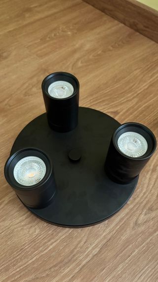 Lámpara de techo 3 focos negra