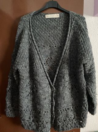 Cárdigan M Zara Tricot gris