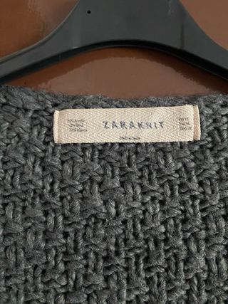 Cárdigan M Zara Tricot gris