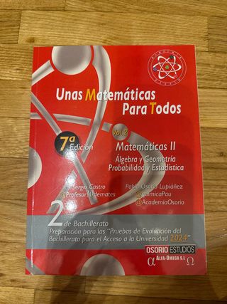 Unas matemáticas para todos. Matemáticas II