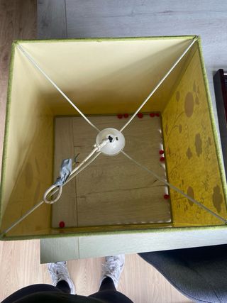 Pantalla Lámpara Infantil Tela Verde