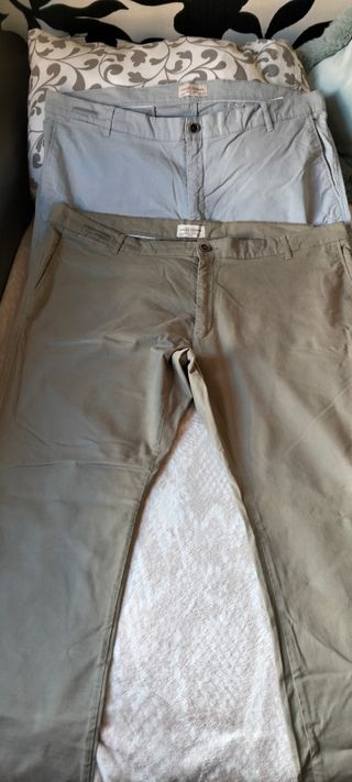 Pantalones Verano color Grisy caki y talla 58 a 1