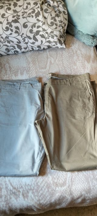 Pantalones Verano color Grisy caki y talla 58 a 1