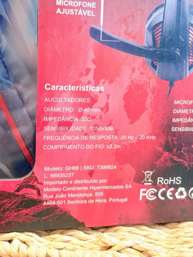 Auscultadores Gaming com Microfone