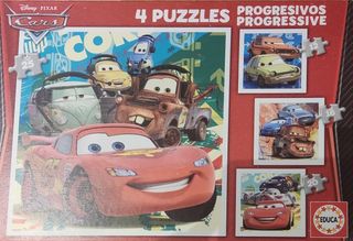 Puzzle 4 Puzzles Cars Disney Pixar