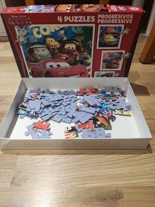 Puzzle 4 Puzzles Cars Disney Pixar