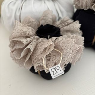 Set 3 Zucche in Stoffa Beige e Nere