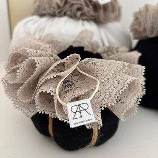 Set 3 Zucche in Stoffa Beige e Nere