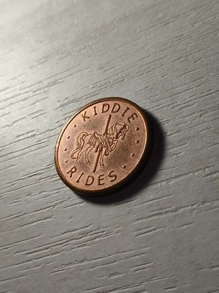 Gettone Tecnotron LGI Kiddie vintage bronzo