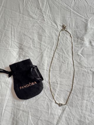 Collar Pandora Corazón Brillante Plata
