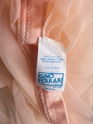 Preciosa bata vintage rosa y beige