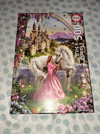 Puzzle Educa 500 Piezas Unicornio y Castillo
