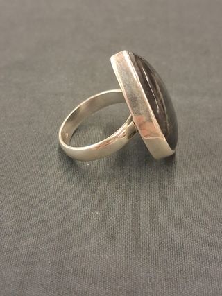 Anillo Plata Ley Labradorita Azul