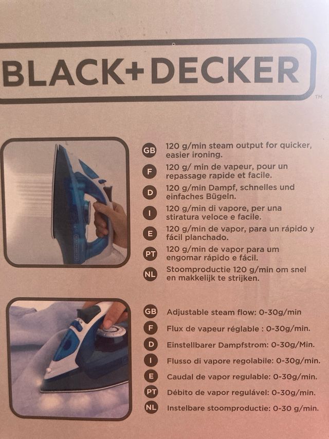 Plancha de ropa Black+Decker nueva