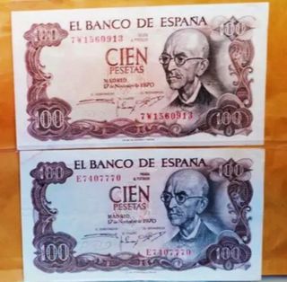 Billete 100 Pesetas. España 1970