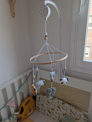 Protector cuna + móvil cuna conjunto animales