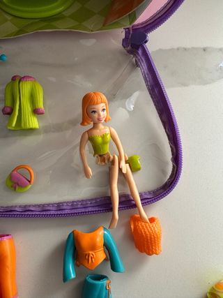 Lote Polly Pocket Bolso Moda Muñecas Accesorios