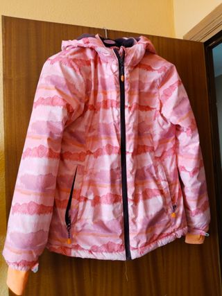 Chaquetón niña rosa estampado