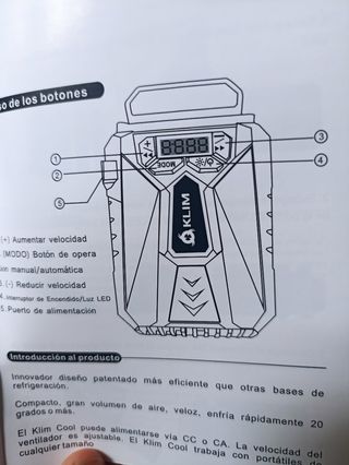 Ventilador KLIM Negro/Azul