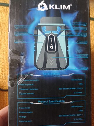 Ventilador KLIM Negro/Azul