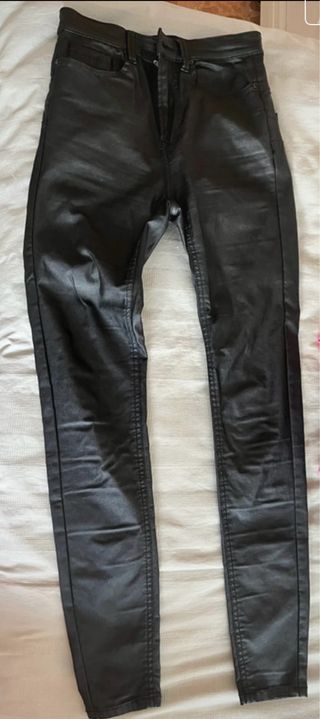 Pantalones de cuero negros