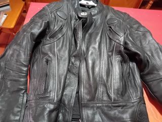 Chaqueta de cuero Frank Thomas para moto