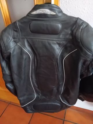 Chaqueta de cuero Frank Thomas para moto