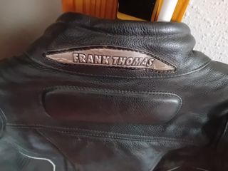 Chaqueta de cuero Frank Thomas para moto