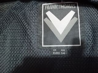 Chaqueta de cuero Frank Thomas para moto