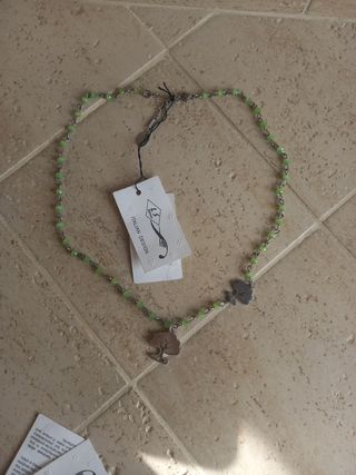 Collanina acciaio LS Bijoux verde
