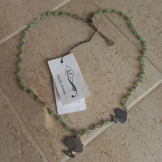 Collanina acciaio LS Bijoux verde