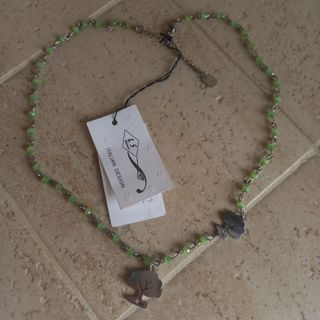 Collanina acciaio LS Bijoux verde