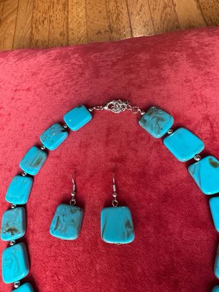 Set Collana e Orecchini Turchese
